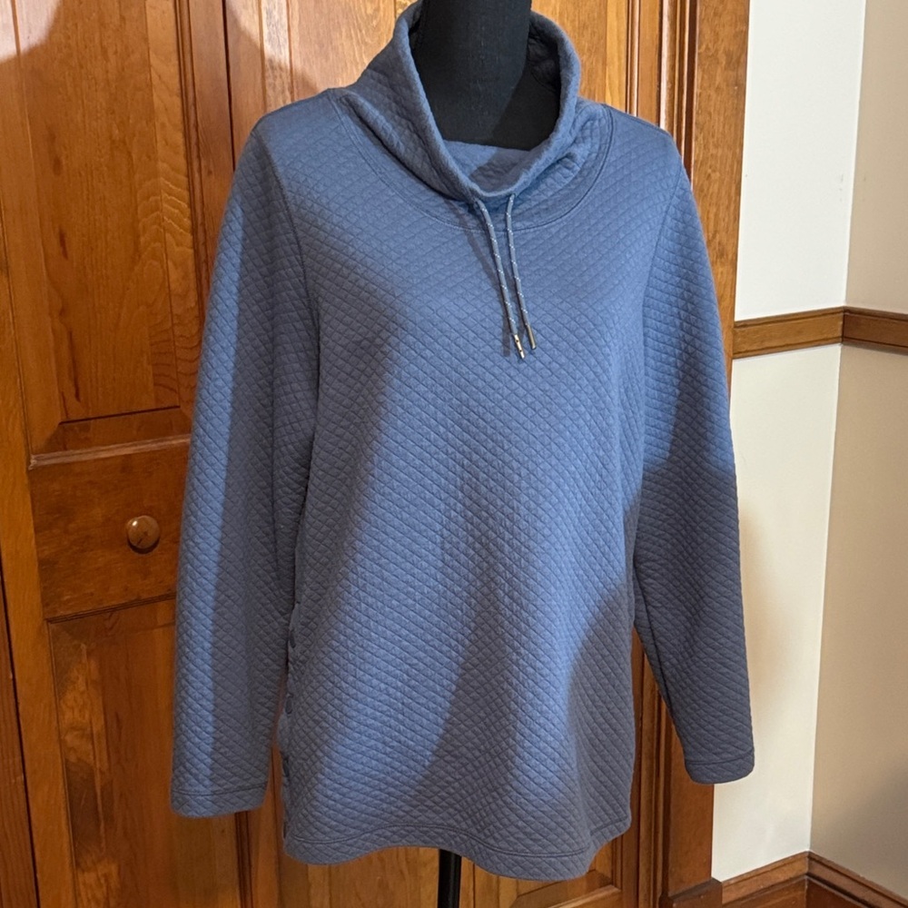 L.L. Bean Quilted Cowl Neck L